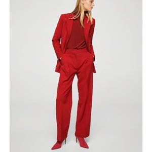 MANGO Red Trouser Pant